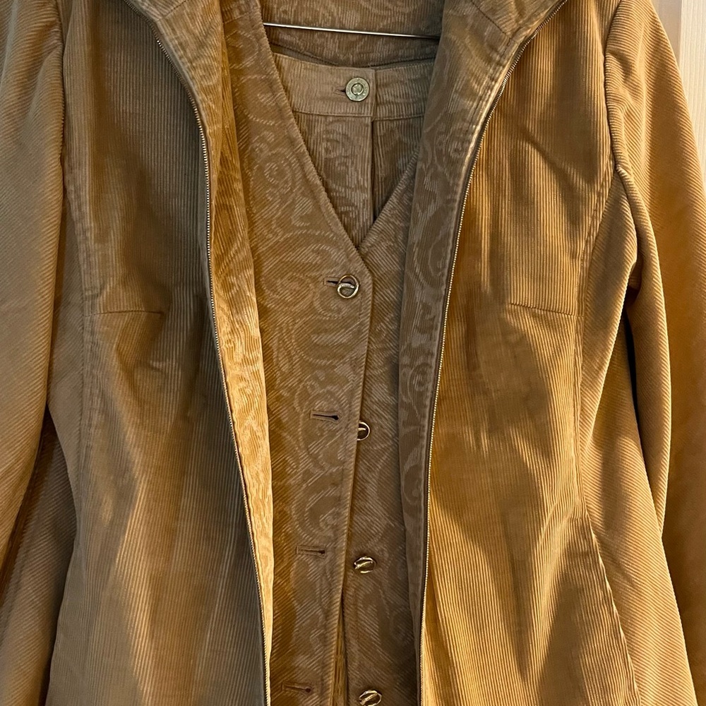 St. John Sport Three Piece Corduroy Pant Suit